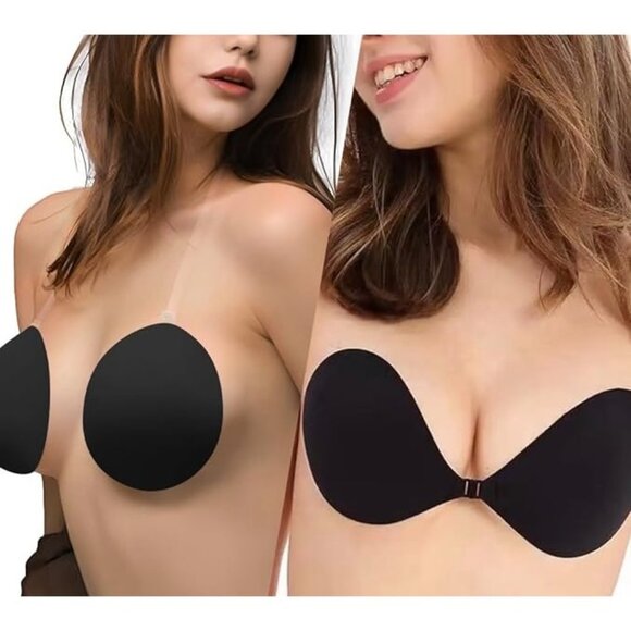 New Invisible Adhesive Strapless Bra D Cup with Clear Halter Neck Strap Size D - Picture 1 of 12